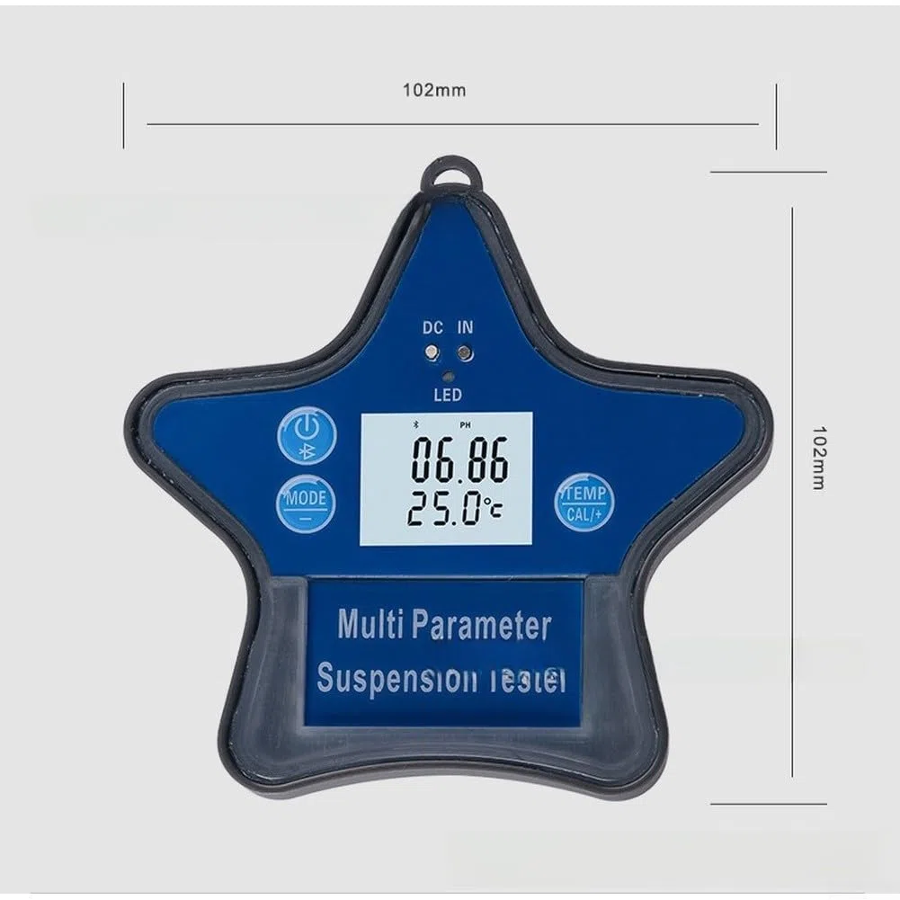 Kabelloser Wasserqualitätstester, kompatibel mit Tuya Smart App, digitales pH-ORP-Salzmessgerät für Pool Aquarium Labor, Hochsensor Echtzeitdaten