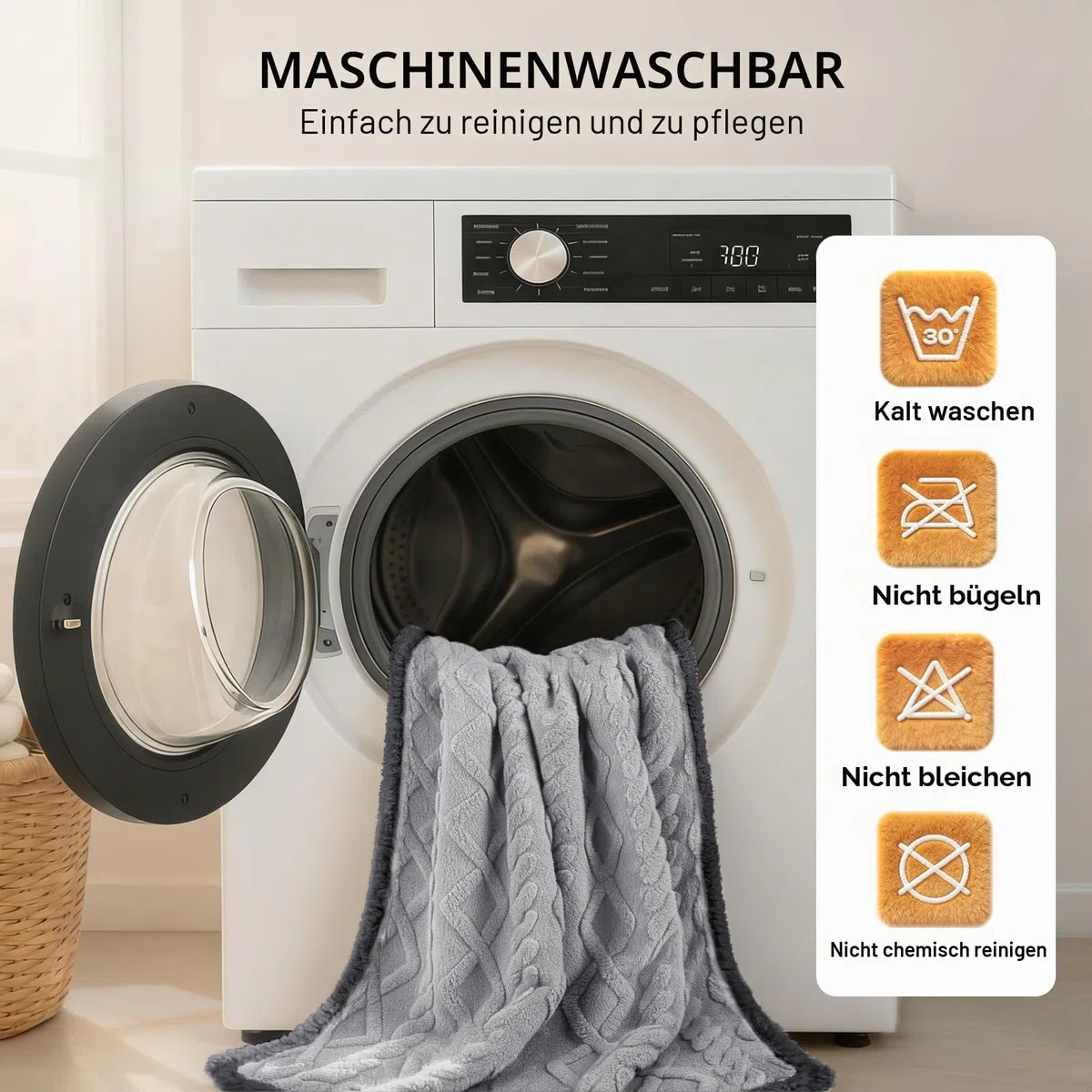 Luciphia Wasserdichte Haustierdecke, flüssigkeitsdicht, pinkelfest, Hundedecke für Sofa, Bett, Couch, wendbar, Sherpa-Fleece, Möbelschutz für kleine, mittelgroße und große Hunde und Katzen, Hellgrau