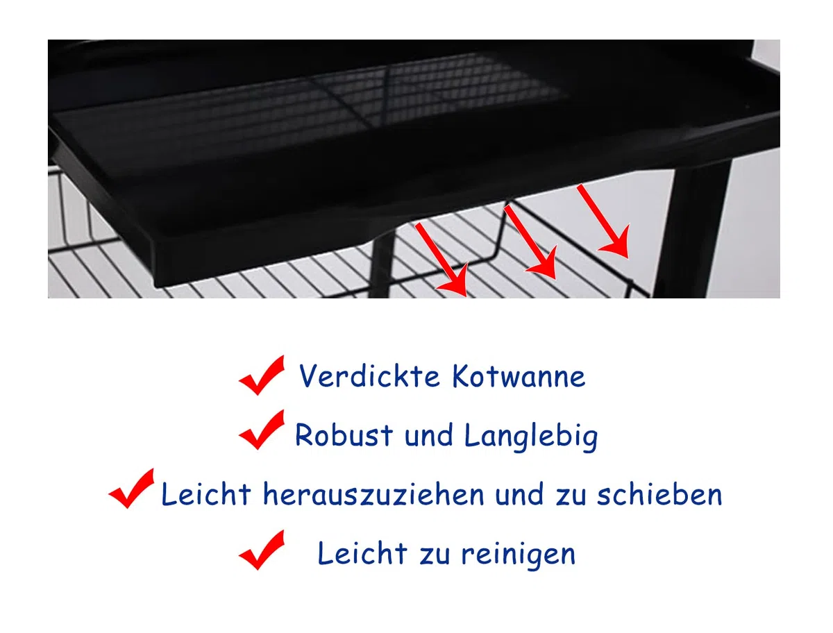 Vogelkäfig Wellensittiche Groß Vogelvoliere Vogelbauer Vogelhaus Käfig für Papagei Kanarienvogel mit Zubehör Nistkasten Spielzeug Sitzstangen Schaukel Rattan Bälle Leiter Trennwand Trenngitter