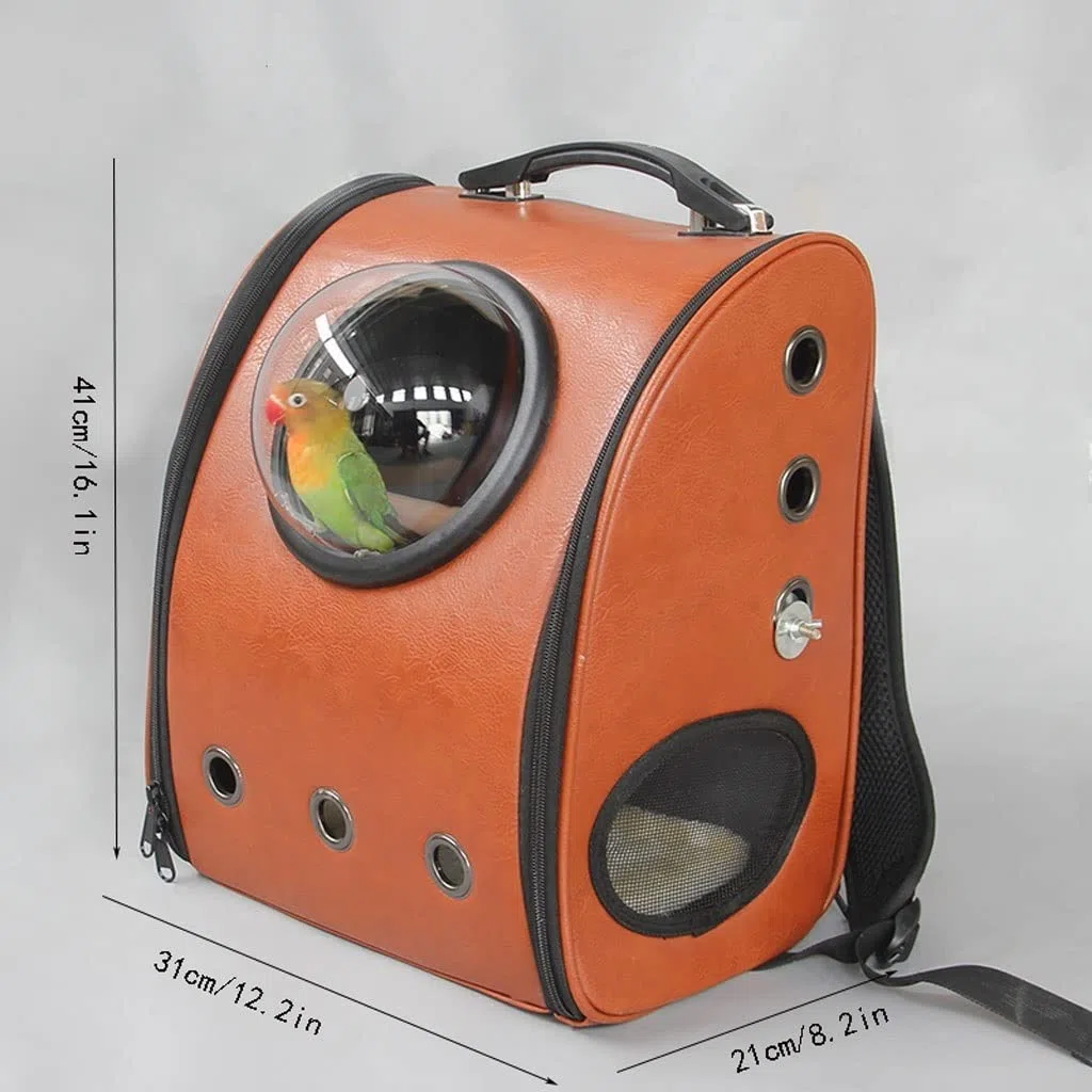 UNNS Vogelträger Vögel Haustier Rucksack Reisekäfig Papagei Vogelkäfig Tragbare kleine Vogelbox for Nymphensittiche, Kanarienvögel, Papageien, Taubenfinken Haustierzubehör (Color : A)