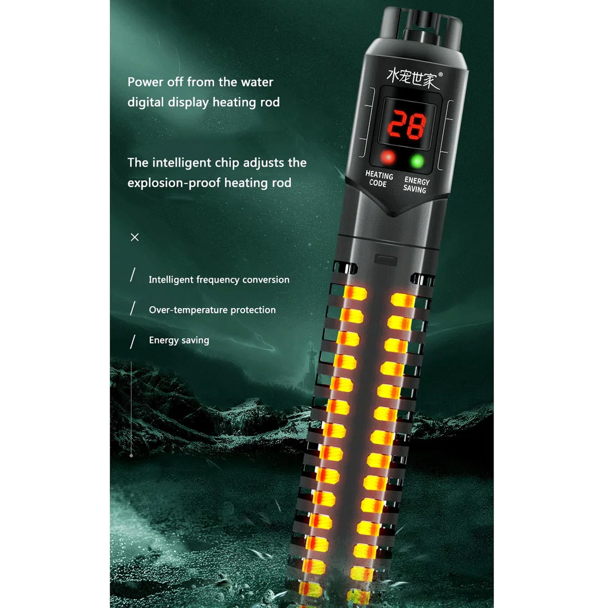 Heizung Aquarium Aquarium Heizstab Automatische Intelligente Konstante Temperatur Sparen Strom Heizstab, 100 W (500 W)
