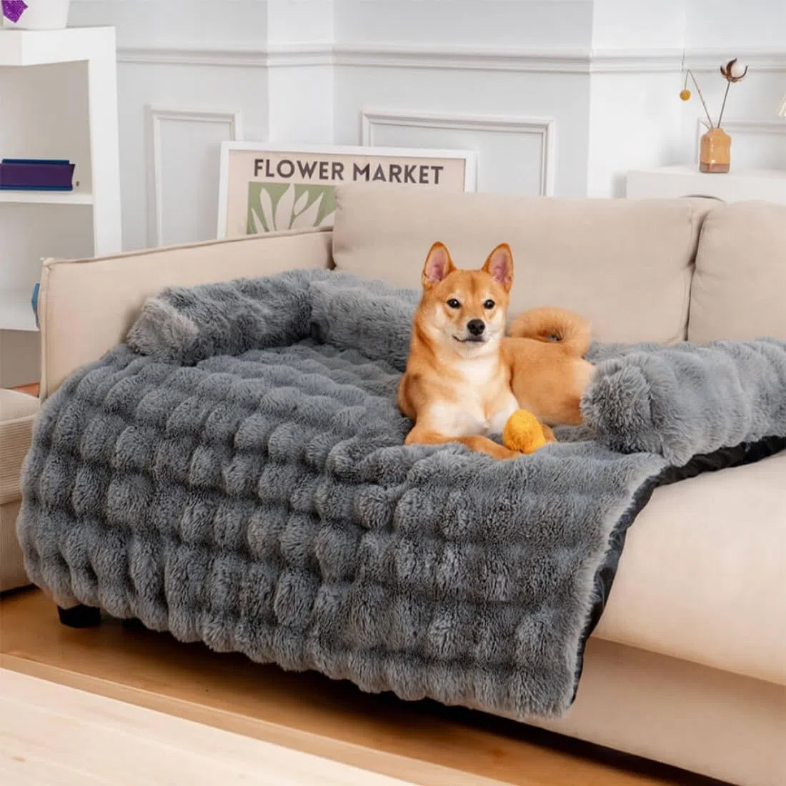 2026 Neu Luxuriöses Cozy Kuscheliges Hundebett Sofabett, Weich Hundebett Auto mit Erhöhte Ränder, Wasserabweisend Rutschfeste, Geben Sie Hunden Ein Gefühl Von Sicherheit und Wärme(A,XL 120*95*16cm)