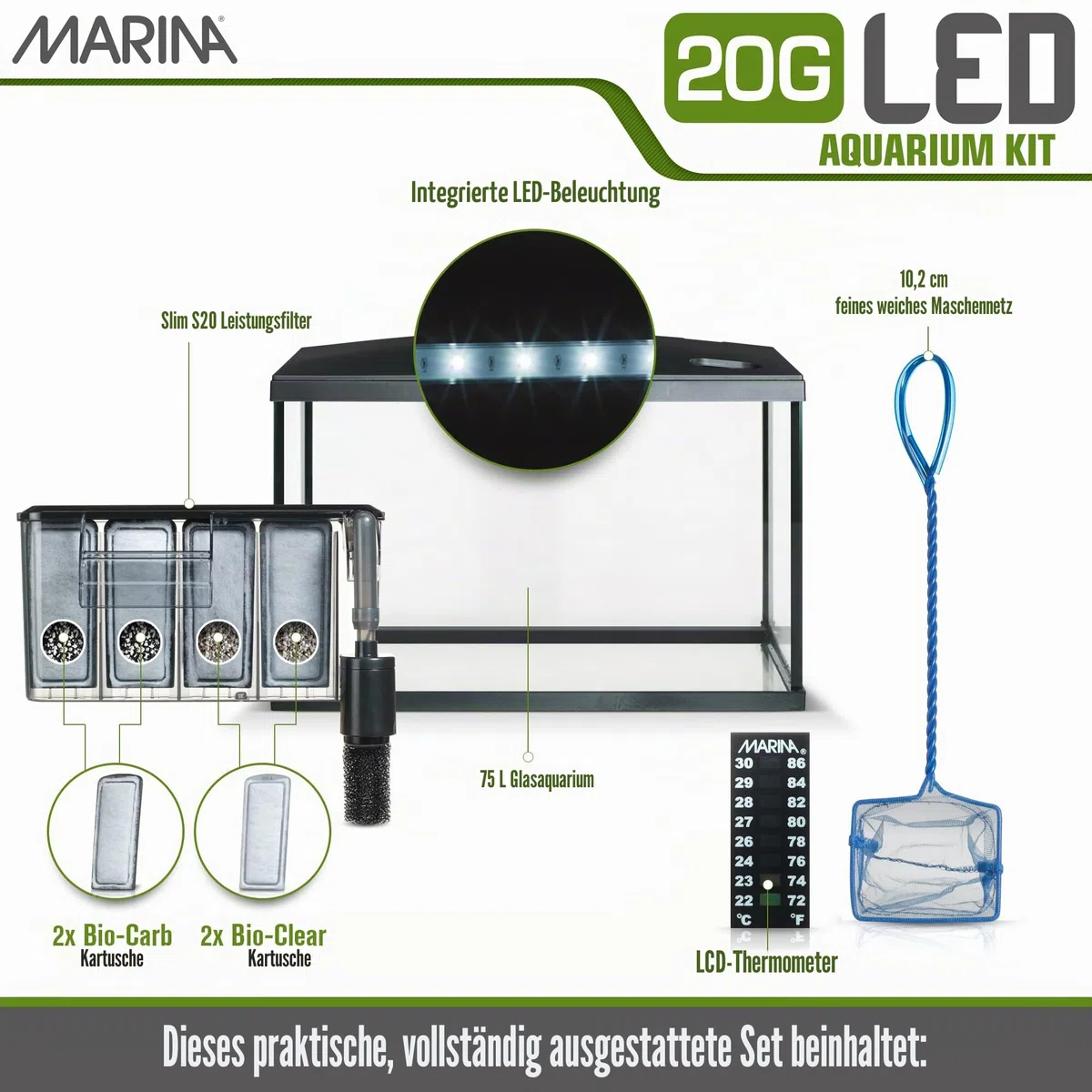 Marina LED-Aquarium-Set