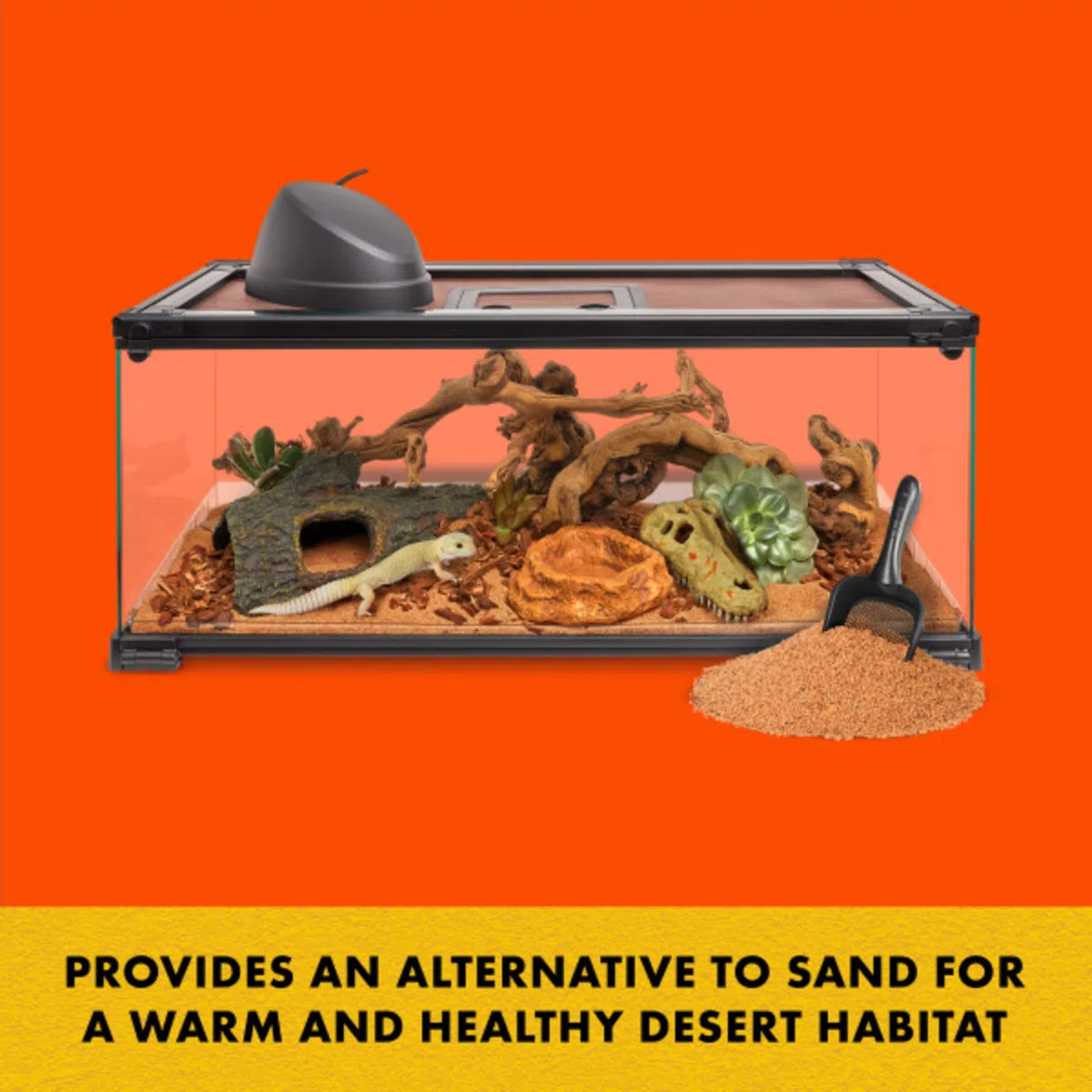 Zilla Wüstenstreu, Substrat für Reptilien-Terrarien, ideal für Bartagamen, Uromastyx und mehr, 25 Quarts