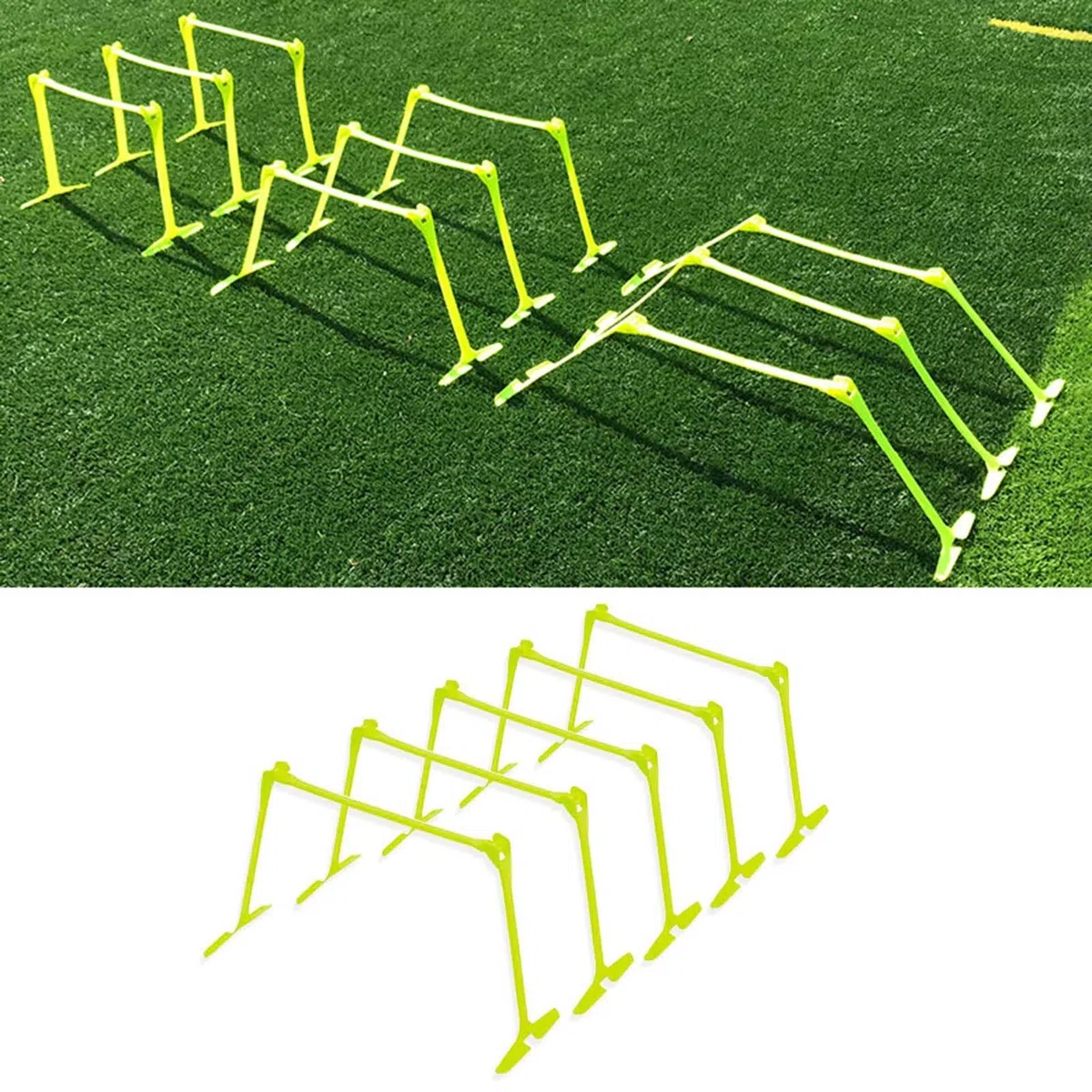 Generisch Agility-Hürdenset – Verstellbare Hürden für das Leichtathletiktraining, Heimfitnessgerät für Sportler, enthält 5 oder 10 Teile