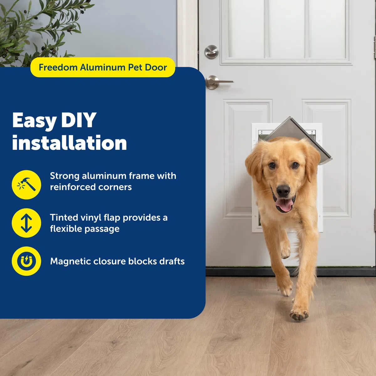 PetSafe Freedom Haustiertür, Aluminium, Größe L, Weiß
