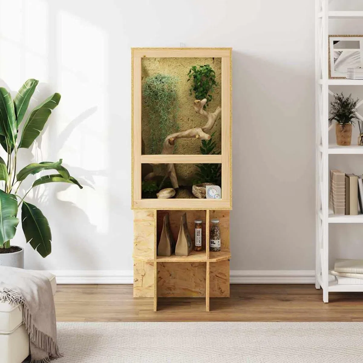 OSB Terrarium für Reptilien & Nagetiere - Rustikal & Stilvoll - 100x100x100cm Model3397888
