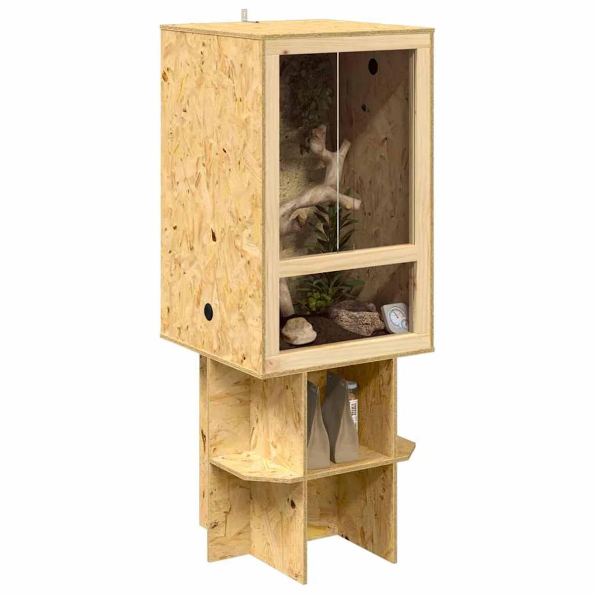 OSB Terrarium für Reptilien & Nagetiere - Rustikal & Stilvoll - 100x100x100cm Model3397888