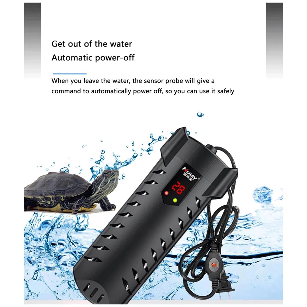 Aquarium-Heizung, automatische konstante Temperatur mit Digitalanzeige, explosionsgeschützter Aquarium-Heizstab, 100 W (100 W)