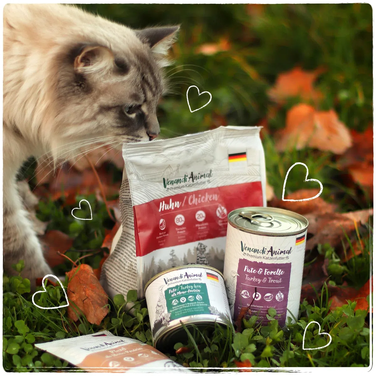 Venandi Animal – Premium Katzenfutter – Huhn, mit viel frischem Geflügel, Trockenfutter, getreidefrei 1er Pack (1 x 1,5kg)