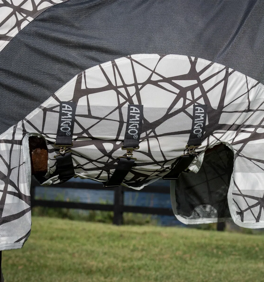 Horseware Fliegendecke Amigo CamoFly 3-in-1 Plus CamoFly Print/Grey/ 160 cm (7'0")