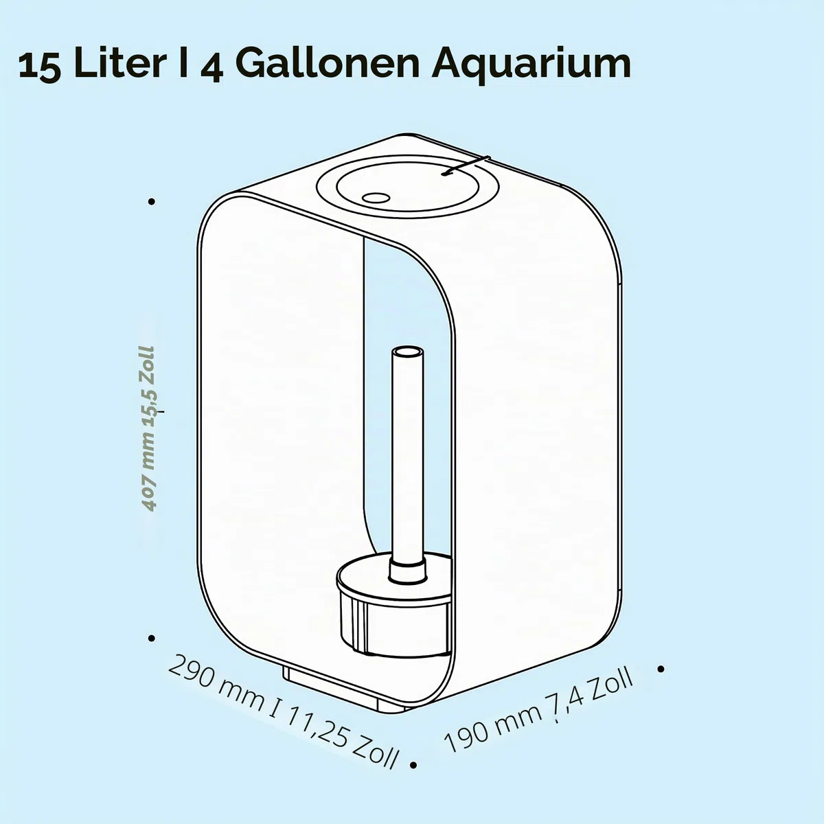 biOrb 72049 LIFE 15 LED, weiß, 15 L Tankvolumen - Aquarien-Set mit Filtersystem, LED-Beleuchtung, Keramik-Bodengrund aus robustem Acryl-Glas