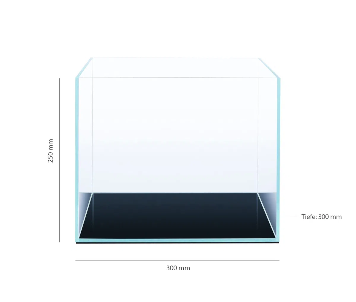 Q-Grow Nano Aquarium mit höchster Farbbrillanz 30 x 30 x 25, hochwertiges Weißglas Aquarium klein, Nanobecken - 22 l