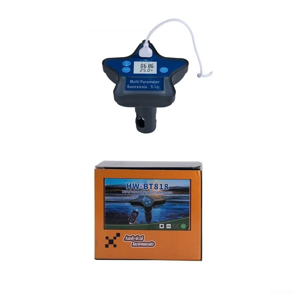 Kabelloser Wasserqualitätstester, kompatibel mit Tuya Smart App, digitales pH-ORP-Salzmessgerät für Pool Aquarium Labor, Hochsensor Echtzeitdaten