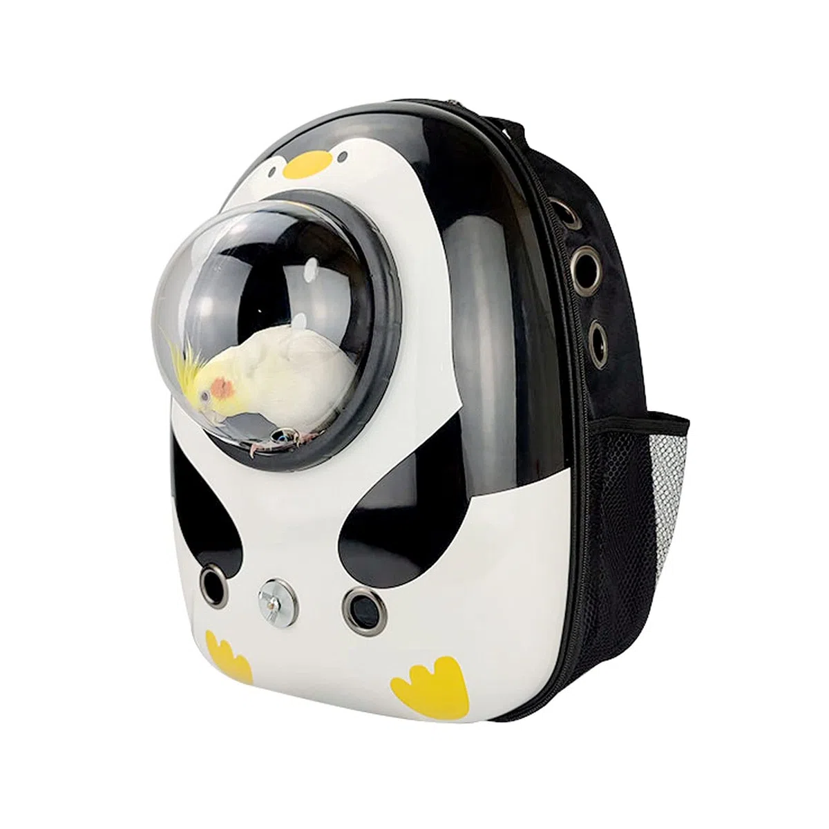 Pet Products Space Capsule Rucksack-Tragetasche – Leichter, transparenter Vogelkäfig für Reisen mit Bubble Dome, ideal für Papageien, Katzen, Hunde und Kleintiere.