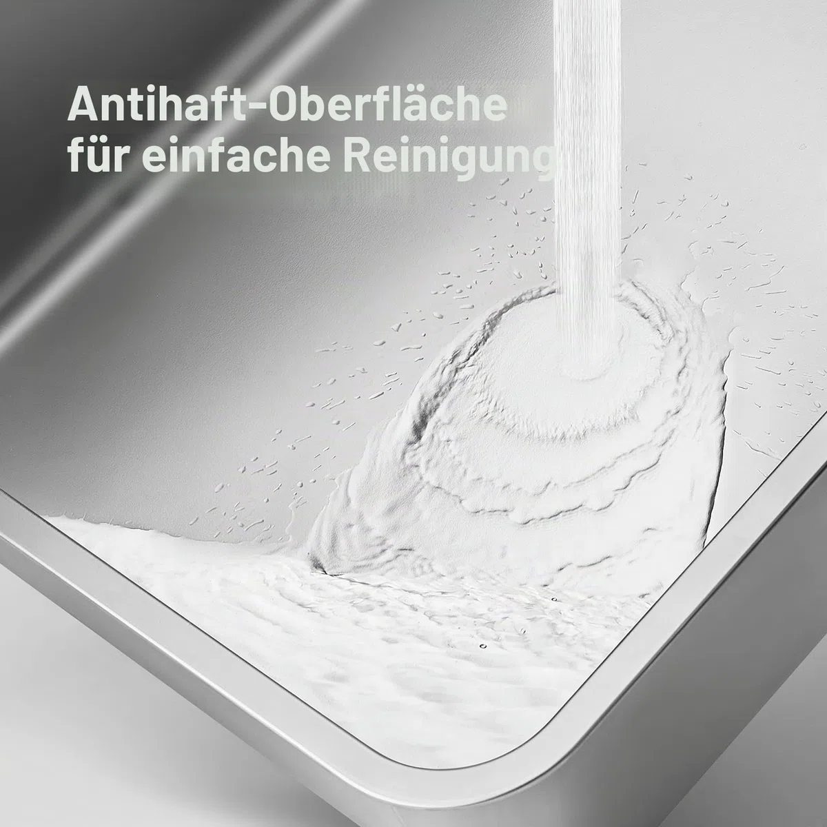 Zarler XL Edelstahl Katzenklo mit Deckel, 58x37x26cm - Hoher Rand Verhindert Streuen, Nicht Klebrig, Grau - Perfekt für Große Katzen