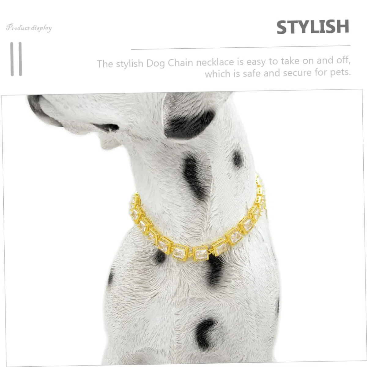 Supvox 4stücke Hundehalsband Aus Titanstahl Dekorative Hundekette Goldene Kubanische Glieder Für Kleine Und Mittelgroße Hunde Stilvolles Design Für Partys Und Besondere Anlässe