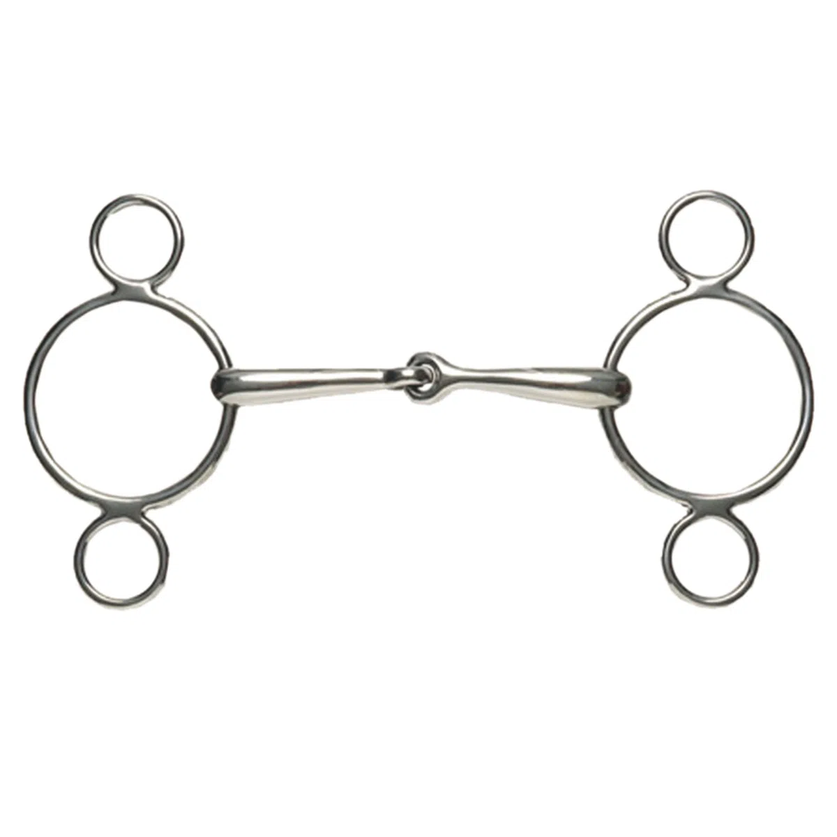 Korsteel Horses Edelstahl einfach gebrochene 2 Ring Trense (150mm) (Silber)
