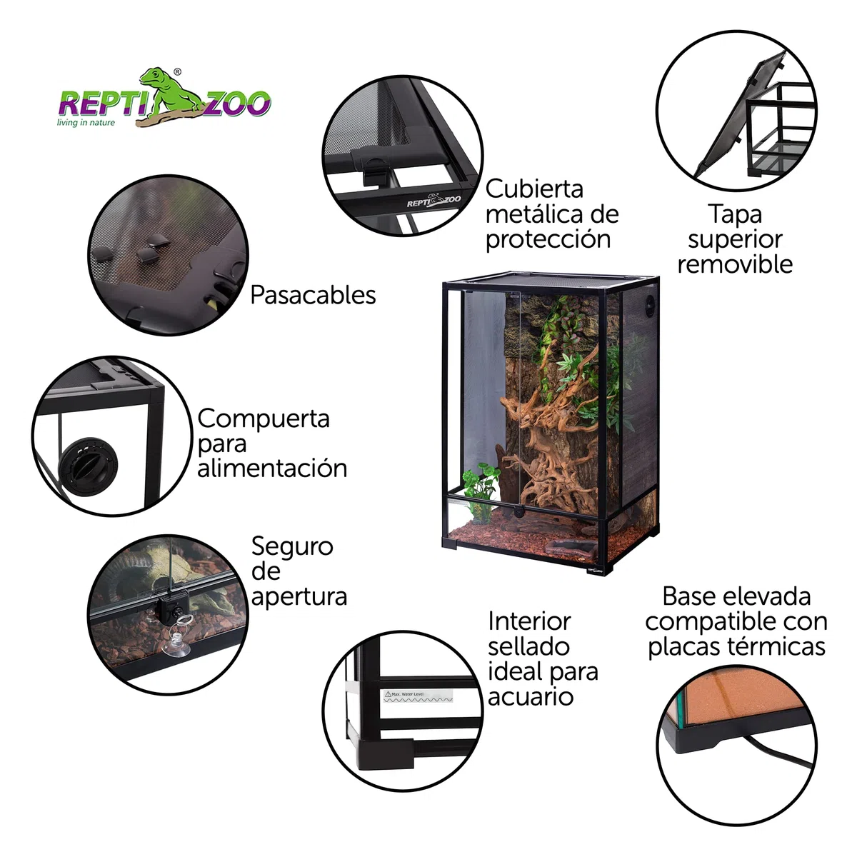 ReptiZoo Terrarium, 60 x 45 x 90 cm