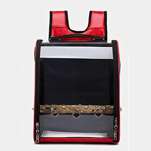 Haustier-Papagei-Rucksack, Tragekäfig, Katzen, Hund, Outdoor-Reise, atmungsaktiv, Vogel, Kanarienvogel, wasserdichte Transporttasche, Vogelzubehör (Color : D)