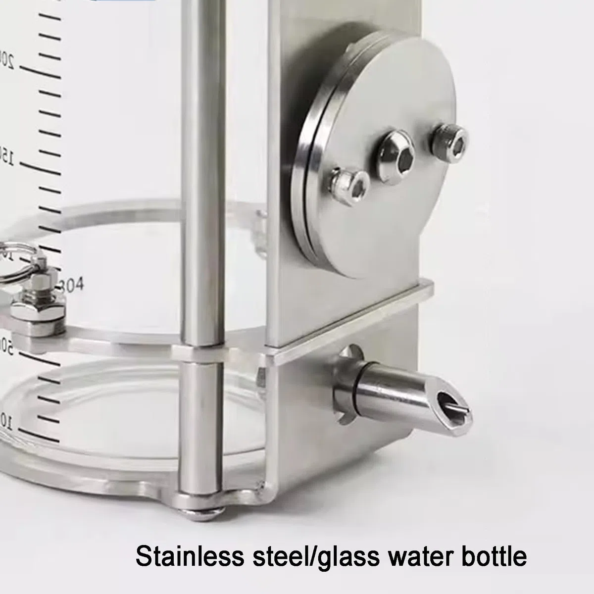 Trinkflasche aus Glas für Kleintiere, tropffreier Spender mit Universal-Käfighalterung, ideal für Kaninchen, Papageien und Nager