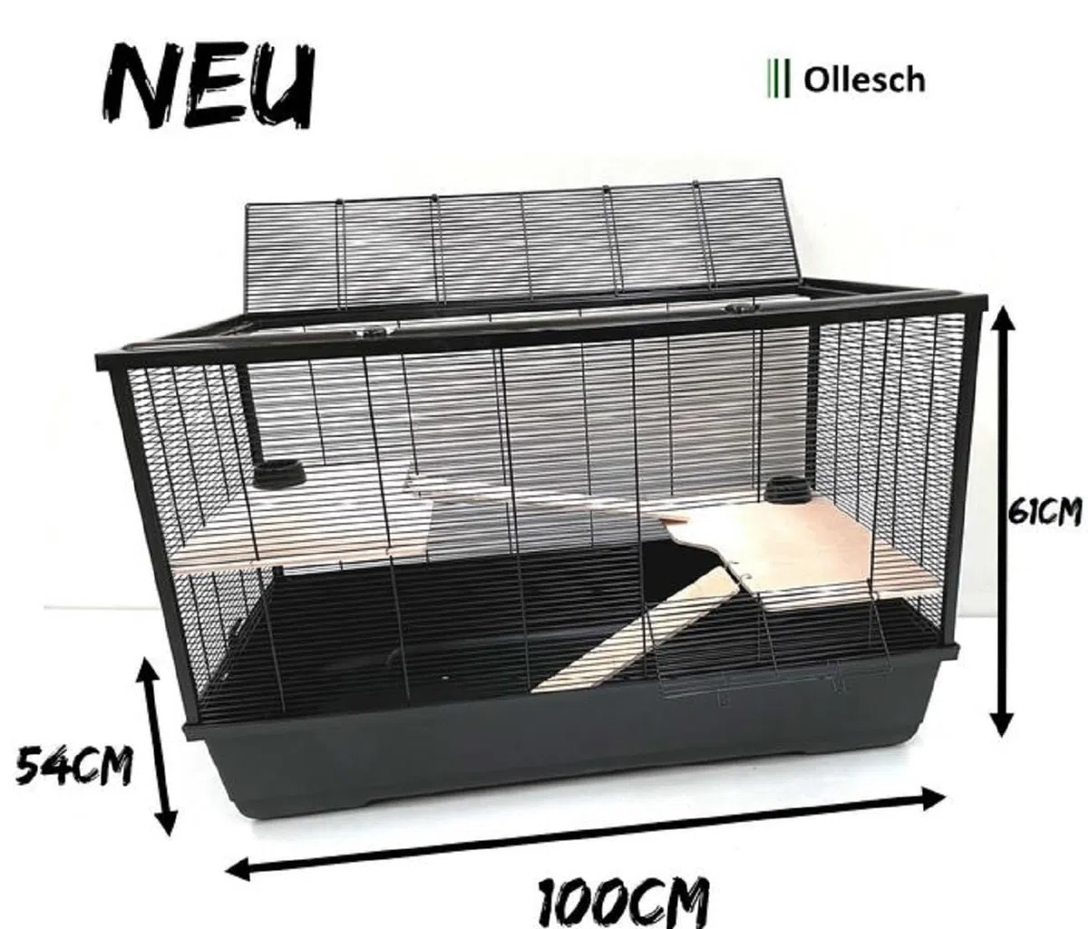 Mega Hamsterkäfig Mäusekäfig Nagerkäfig 100 x 54 x 61 cm mit Zubehör