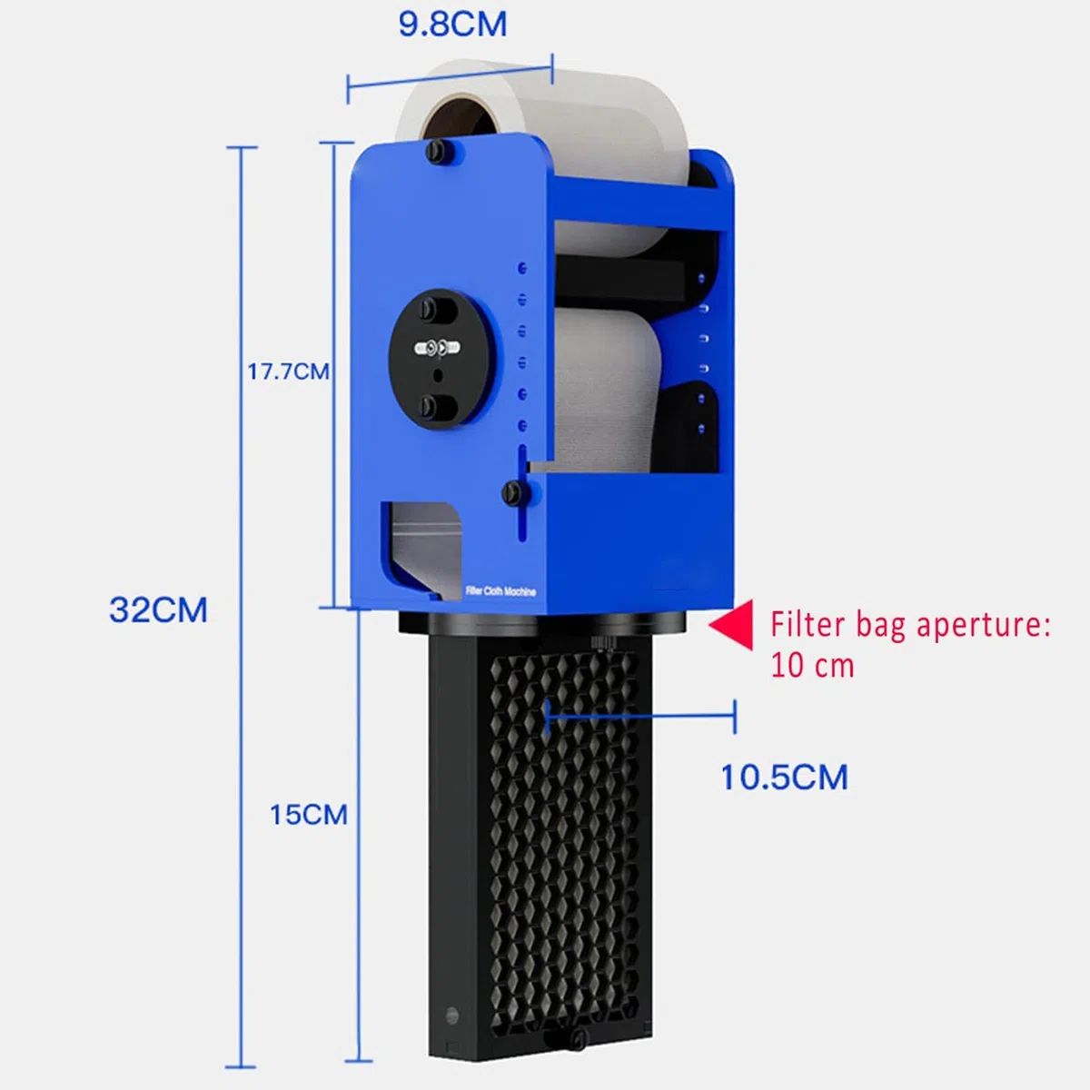 Aquarium Roller Filter, Hängende Filtertuchmaschine mit App-Steuerung, Smart Wasserstand Induktion, Einstellbare Geschwindigkeit, für 4800L Durchfluss Salzwassertank