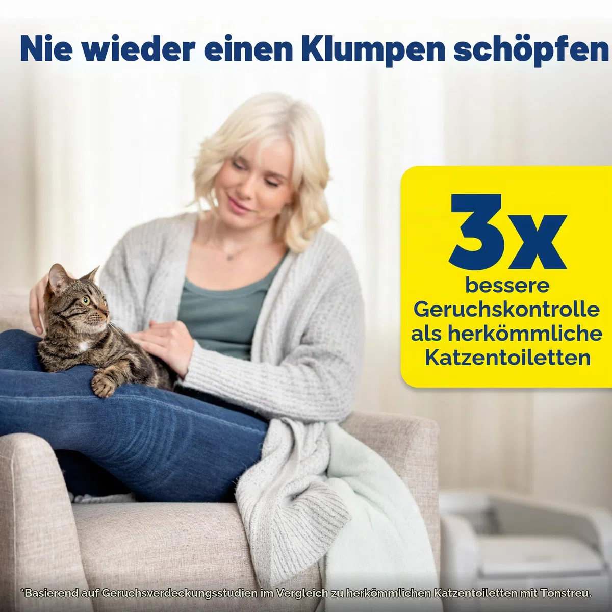 PetSafe ScoopFree Klumpen Selbstreinigende Katzentoilette für Klumpstreu - Hervorragende Geruchskontrolle - Nie Wieder Streu schaufeln - Für Einzel- und Mehrkatzenhaushalte | Automatisches Rechen Klumpstreu, schließt Gerüche ab, leerer Abfalleimer wöchent