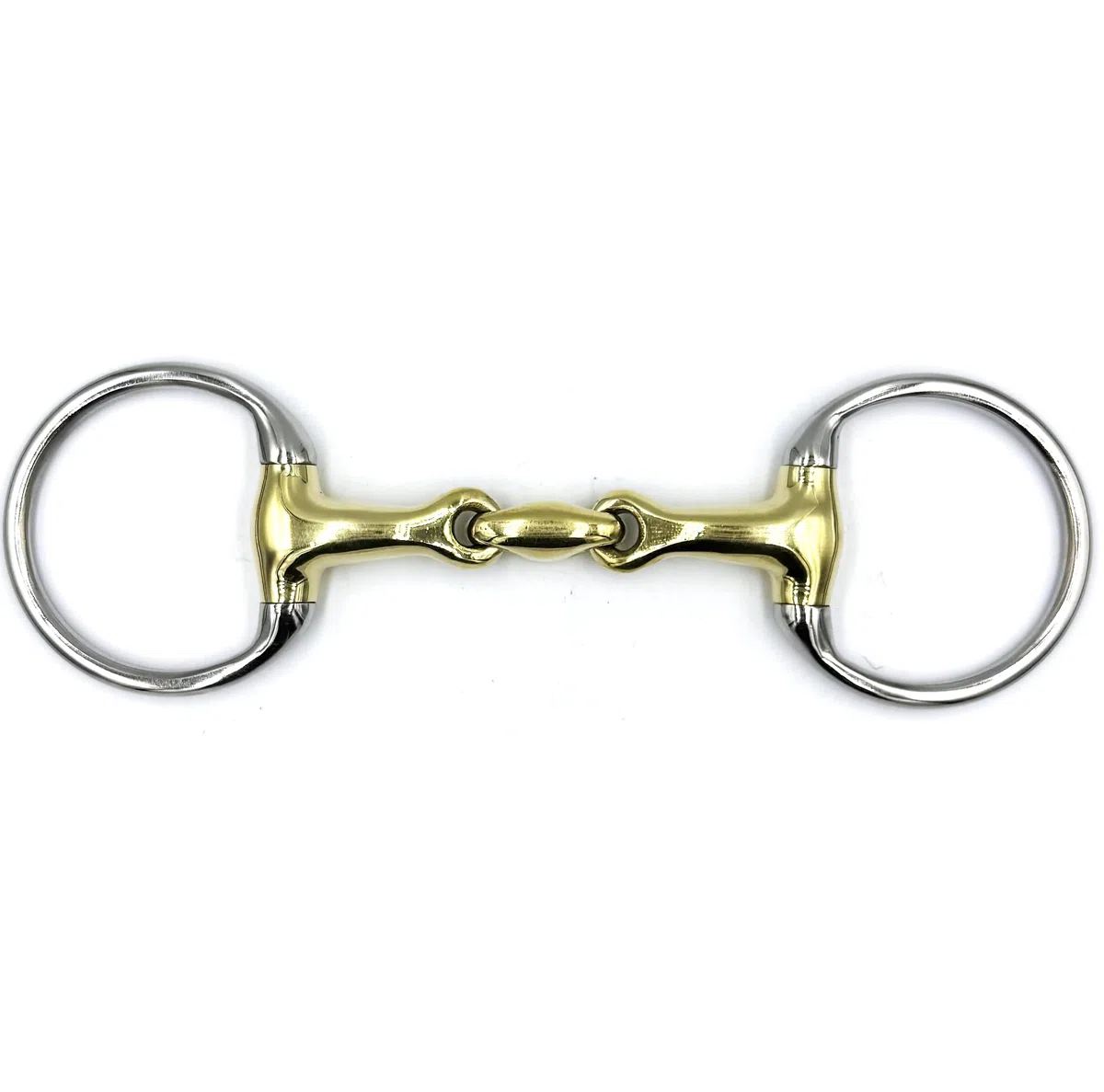 Olivenkopfgebiss Doppelt Gebrochen Kupfer Edelstahl Ringdurchmesser 70 mm Gebissstärke 14 mm