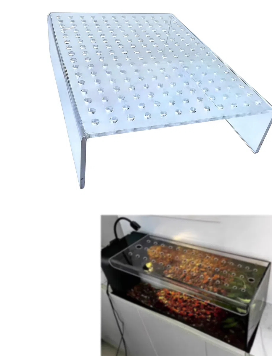 DIY Acryl-Aquarium-Schiebedeckel – Push-Pull-Aquariumabdeckung, katzenkratzfestes und spritzwassergeschütztes Design(40x20cm/15.7x7.8in)