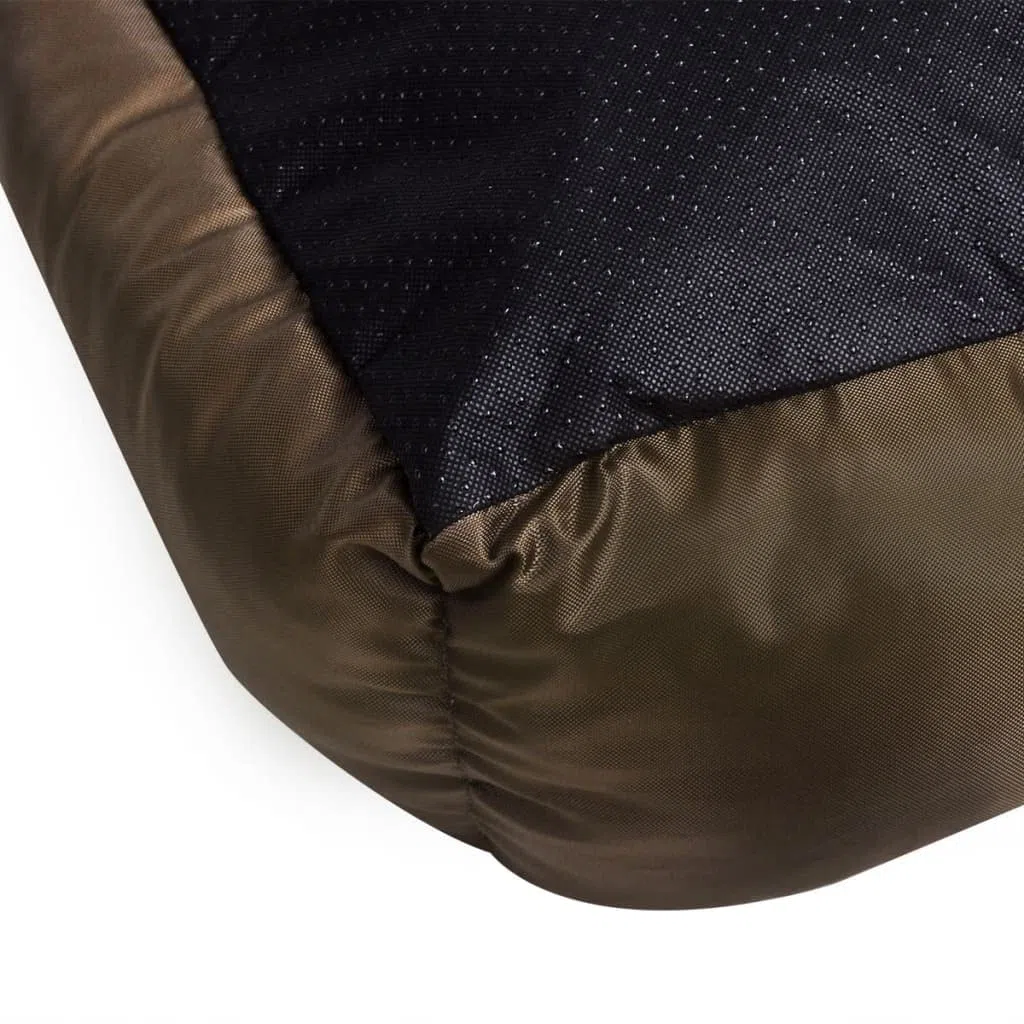 Hundebett Braun und Beige XXL, Hundekissen mit rutschfestem Boden, wasserabweisend, maschinenwaschbar, 110 x 80 x 21 cm, für Wohnzimmer, Auto, Reise, Welpe und Senior, kuschelig