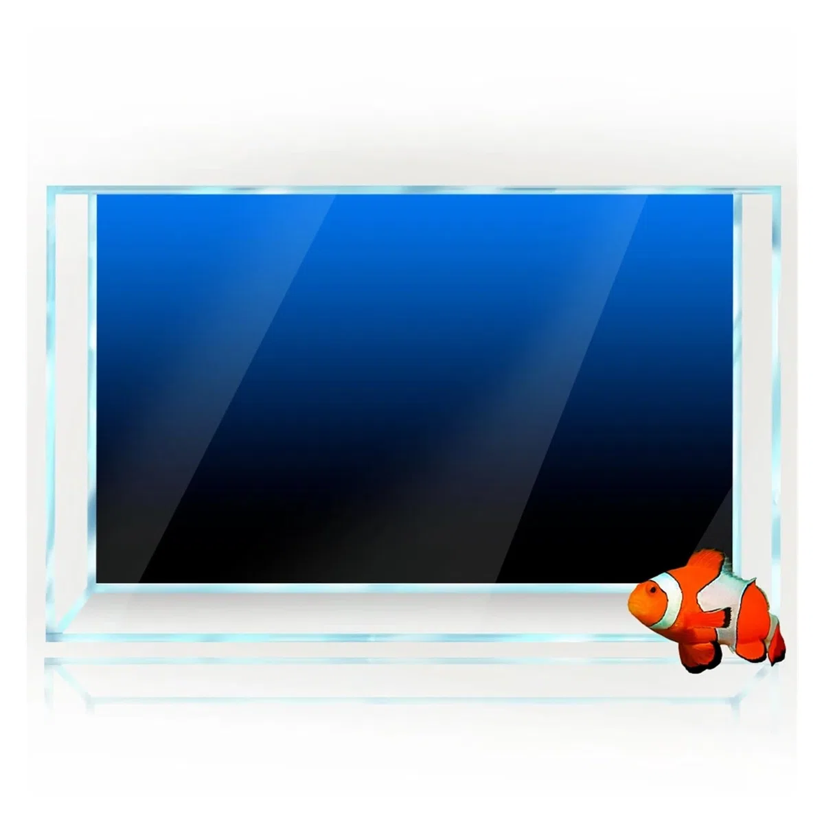 Aquarium Rückwand Fisch Tank Hintergrund Aufkleber Gradienten Einfache Druck Tapete Aquarium Hintergrund Dekorationen PVC(Blue,60x120cm)