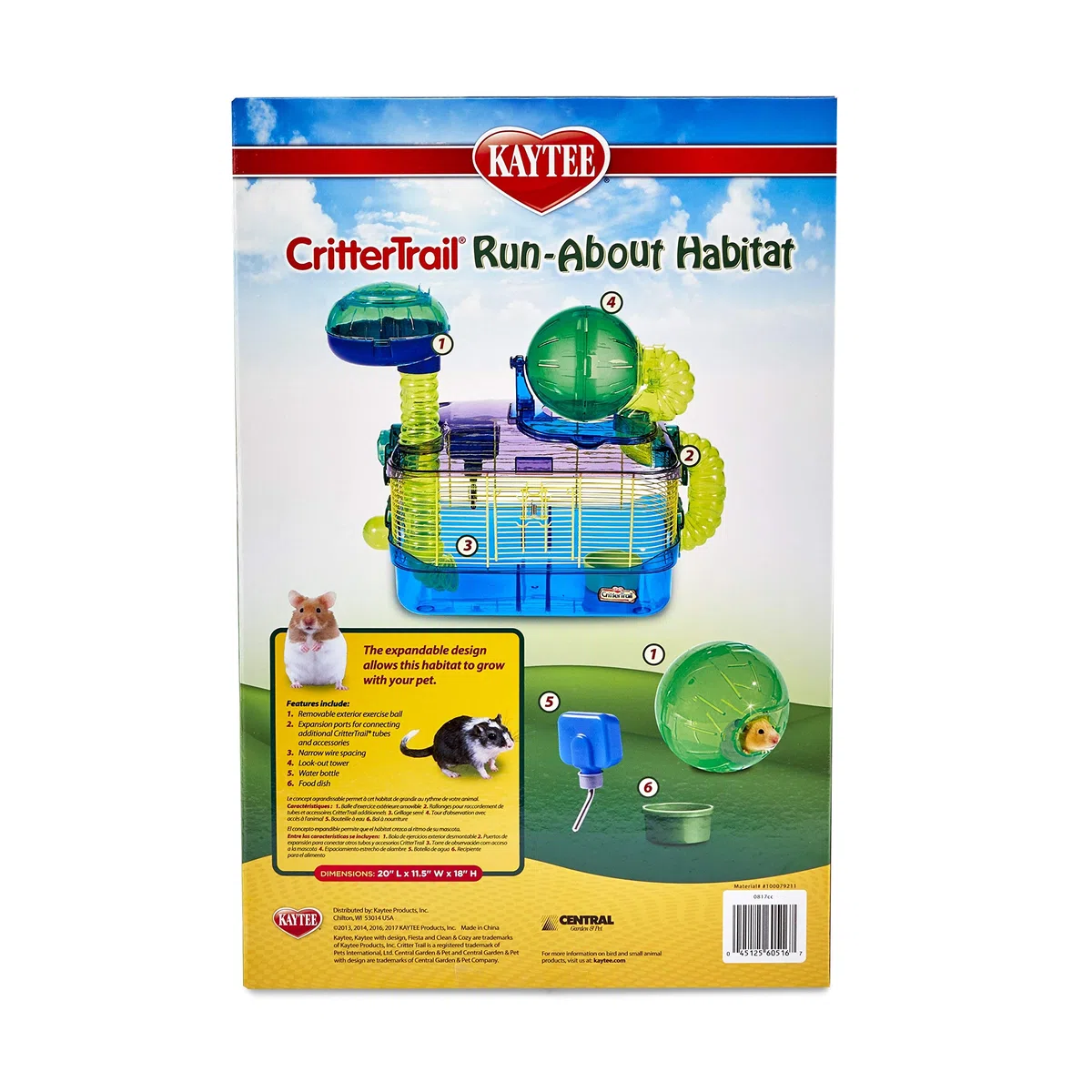 Kaytee CritterTrail Run-About-Habitat für Kleintiere wie Hamster, Rennmäuse und Mäuse