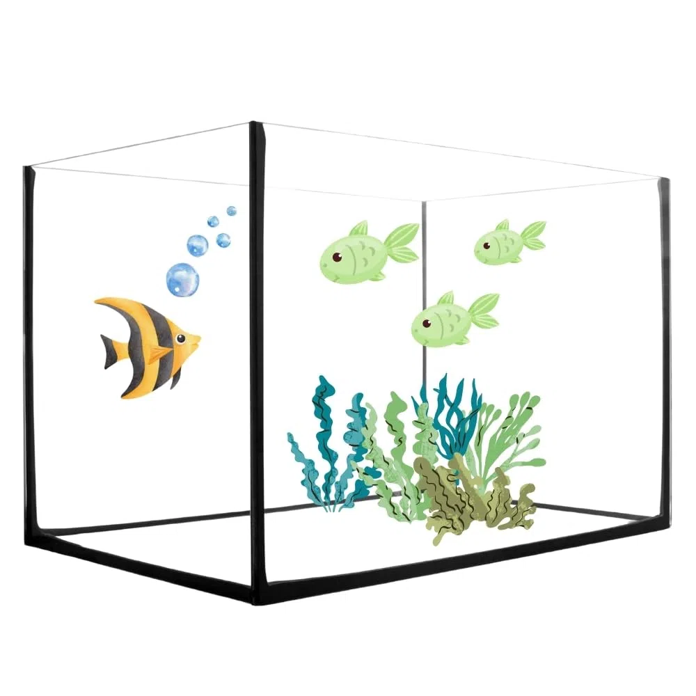 Aquarium Becken Rechteckig Glas Aquariumbecken Mini Aquarium Salzwasseraquarium Nano Glasbecken Glasaquarium Aufzuchtbecken 30x20x20