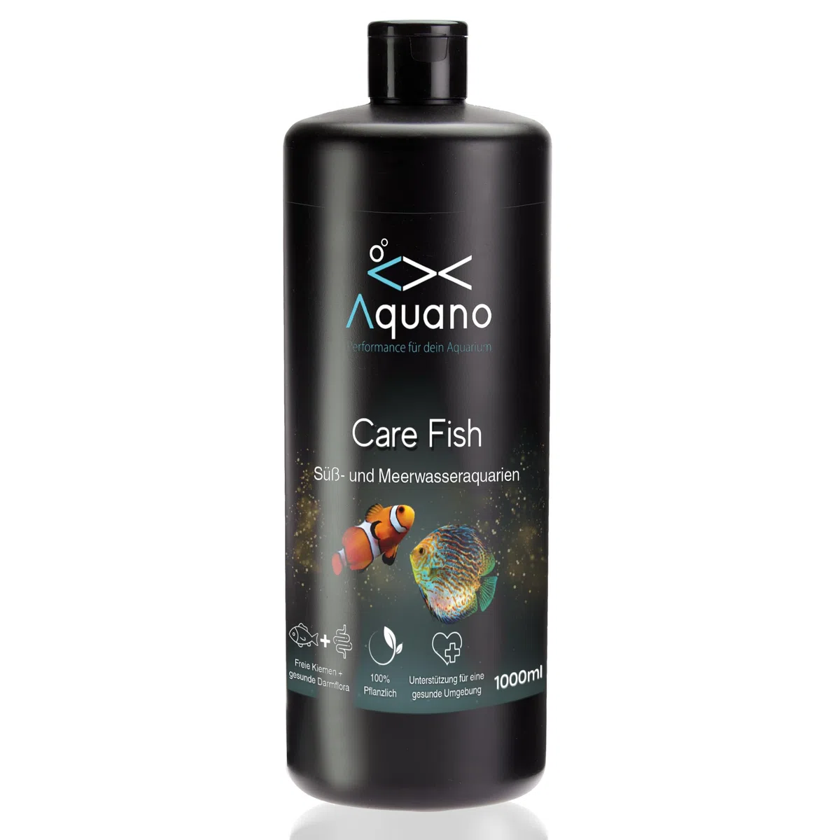 Care Fish 1000ml – Pflanzliches Pflegepräparat für Zierfische | Fördert freie Kiemen & gesunde Darmflora | Beruhigt gestresste Fische | Für Süß- & Meerwasser | Made in Germany