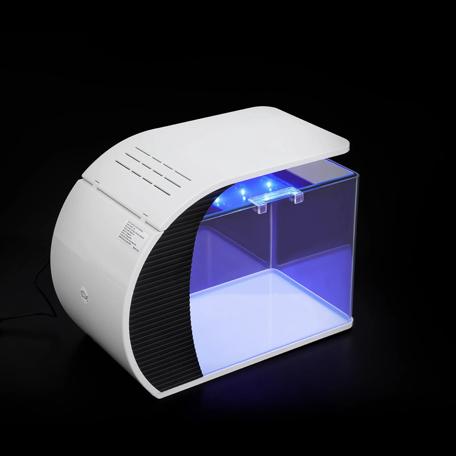 Desktop-Aquarium aus Glas Pumpe Wasser Bachlaufpumpe Tauchpumpe Klein Wasserpumpe Aquarium Komplettset Aquarium Starterset 19 L mit LED-Beleuchtung, Filterpumpe, Tischaquarium, 42.3x22.6x31.5 cm