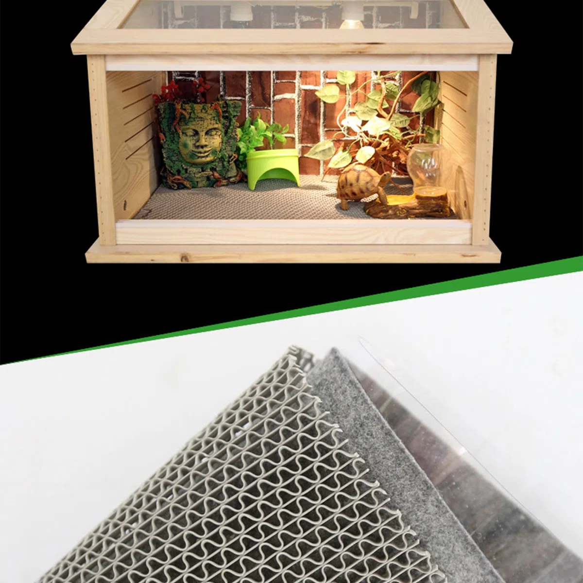Reptilien-Bettwäsche für Terrarien, PVC-Teppich, BeardedDragons, Substrat-Matten für Schildkröten-Geckos