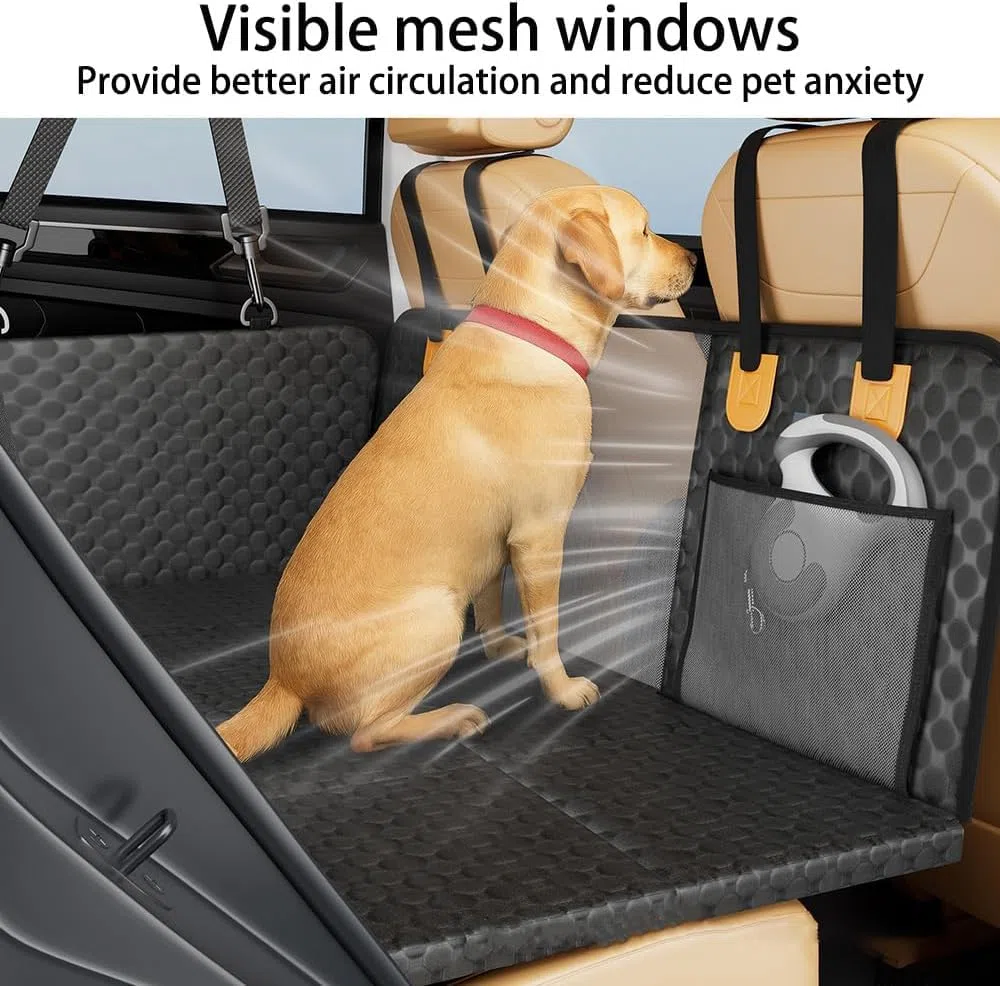 Wasserdicht Hundedecke Auto Rückbank für Audi S8 2006-2010, Kratzfest und rutschfest, Hund Rücksitz Autodecke Schutzmatte, Autozubehör,A Black