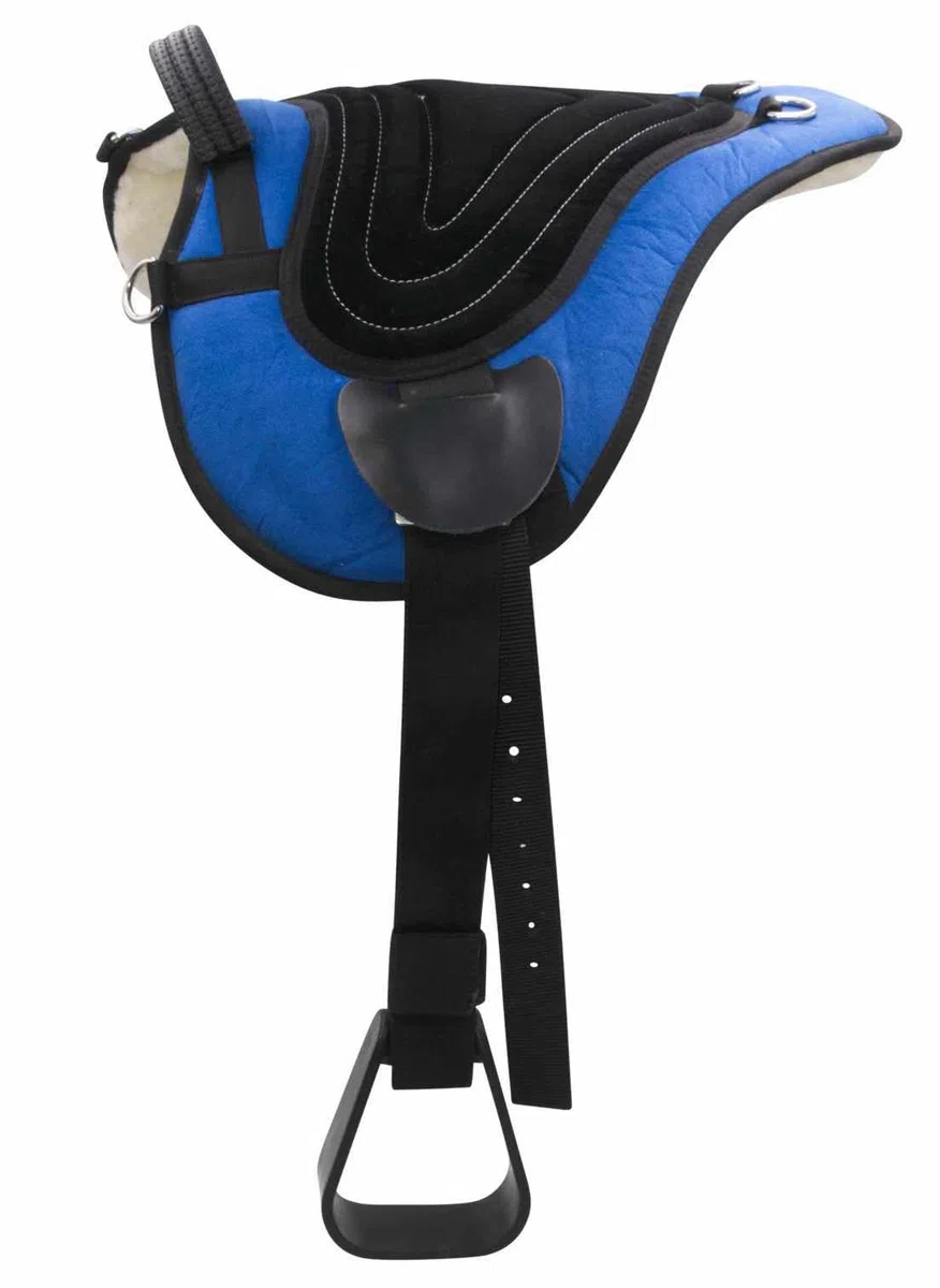 AMKA Soft Seat Bareback Pad Reitpad Reitkissen weich gepolstert mit Sattelgurt, Warmblut