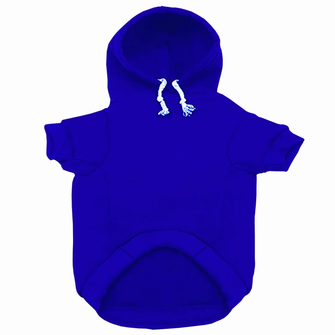 Sicherheits-Hunde-Kapuzenpullover, Winter-Sweatshirt, warmer Pullover, Baumwolle, für kleine Hunde, mittelgroße und große Hunde, Katzen (Blau, XL)