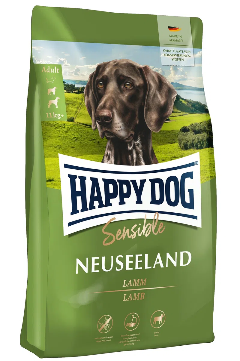 Happy Dog Sensible Neuseeland - M - Trockenfutter, Hundefutter - Geschmacksrichtung Lamm - 12,5kg