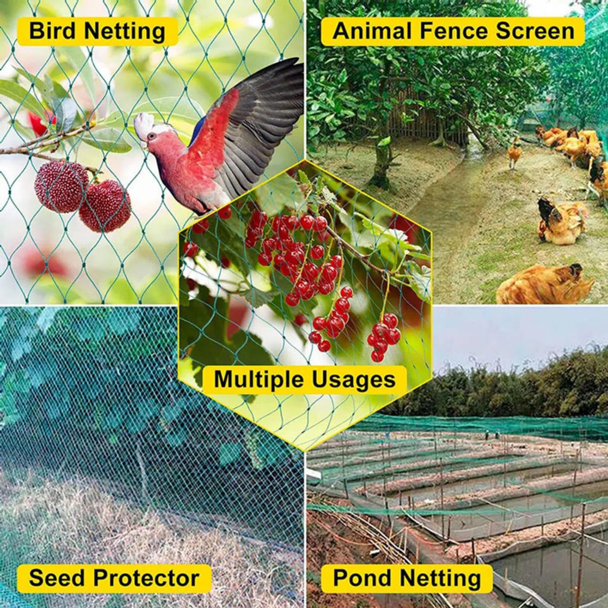Schutznetz Katzen Balkon Ohne Bohren Gartennetze Katzennetz Schutznetz FüR HüHner 1.5 x1.5cm große Netz für Rausfallschutz Schutznetz für Katze,6x10m