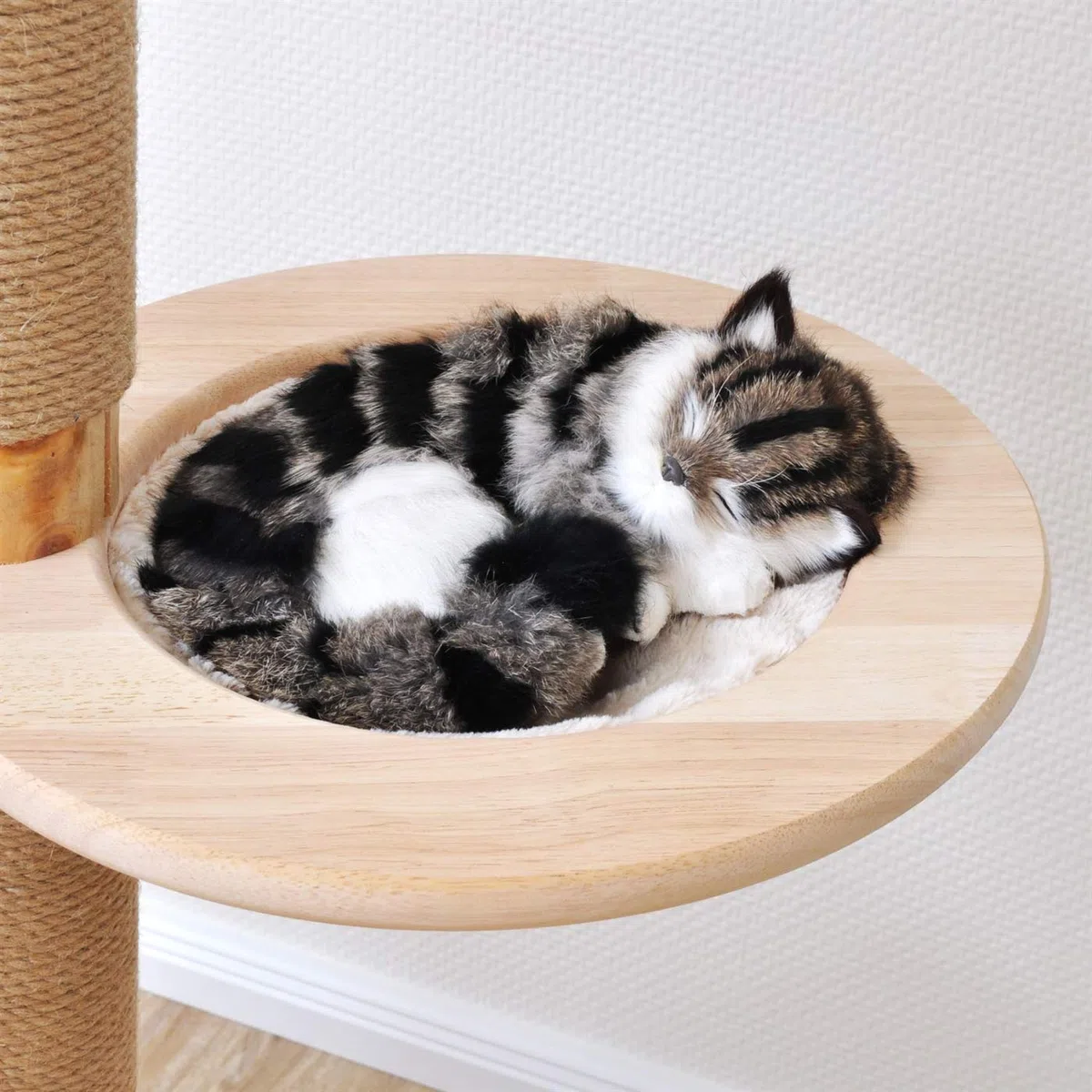 VOSS.PET Kratzbaum aus unbehandeltem Kiefernholz 1,63m, Simba, Katzenbaum, Kletterbaum, Katzenkratzbaum