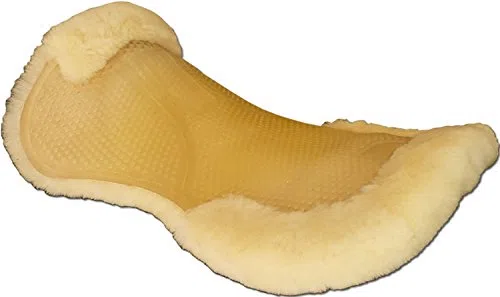 Engel Reitsport Gelpad Premium transparent Sattelkissen mit Lammfell gefüttert Druckverteilung Antirutsch