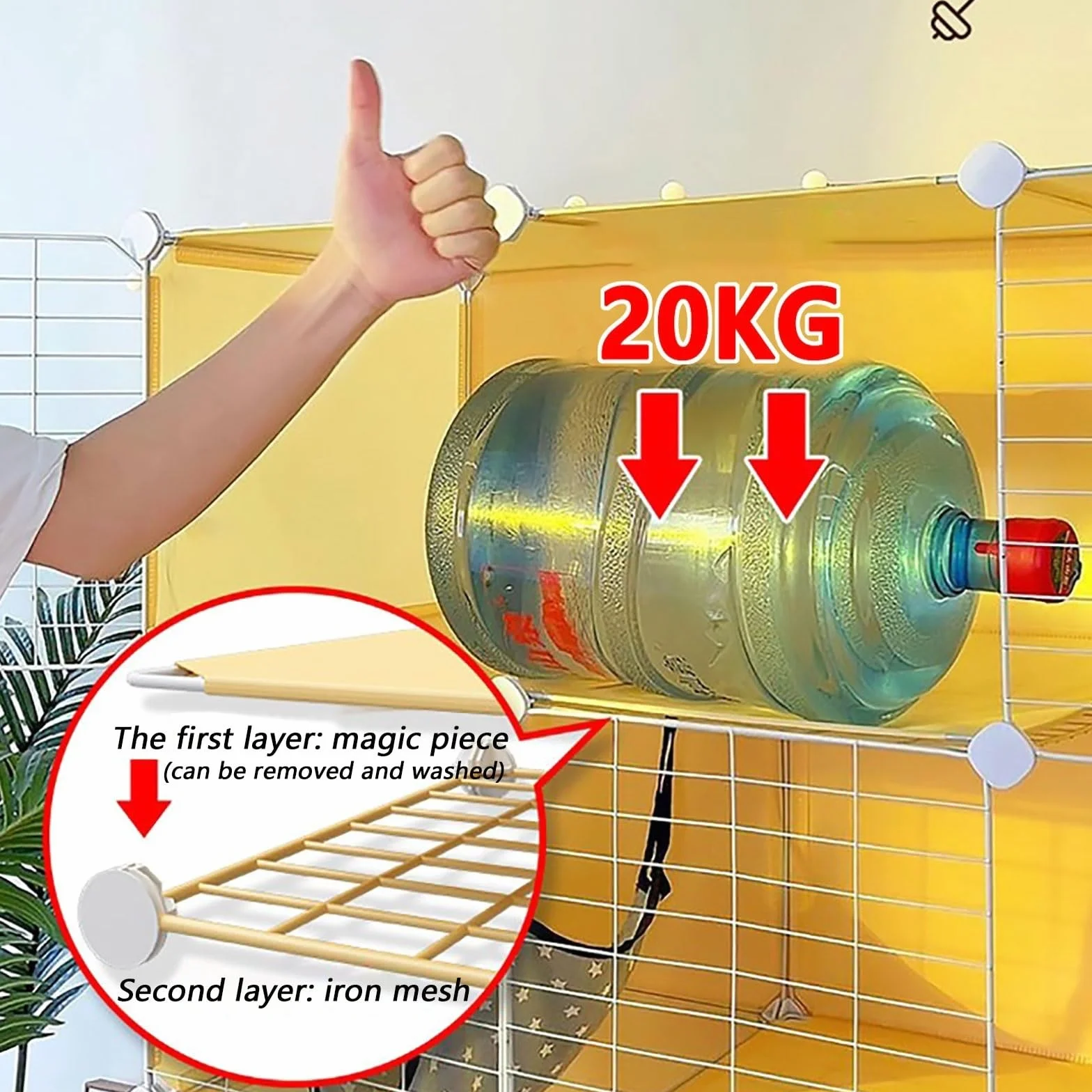 Indoor Katzenlaufstall, abnehmbares Katzengehege mit Leiter, Katzenklo, Nest, Napf - Großer Übungskäfig für Kleintiere