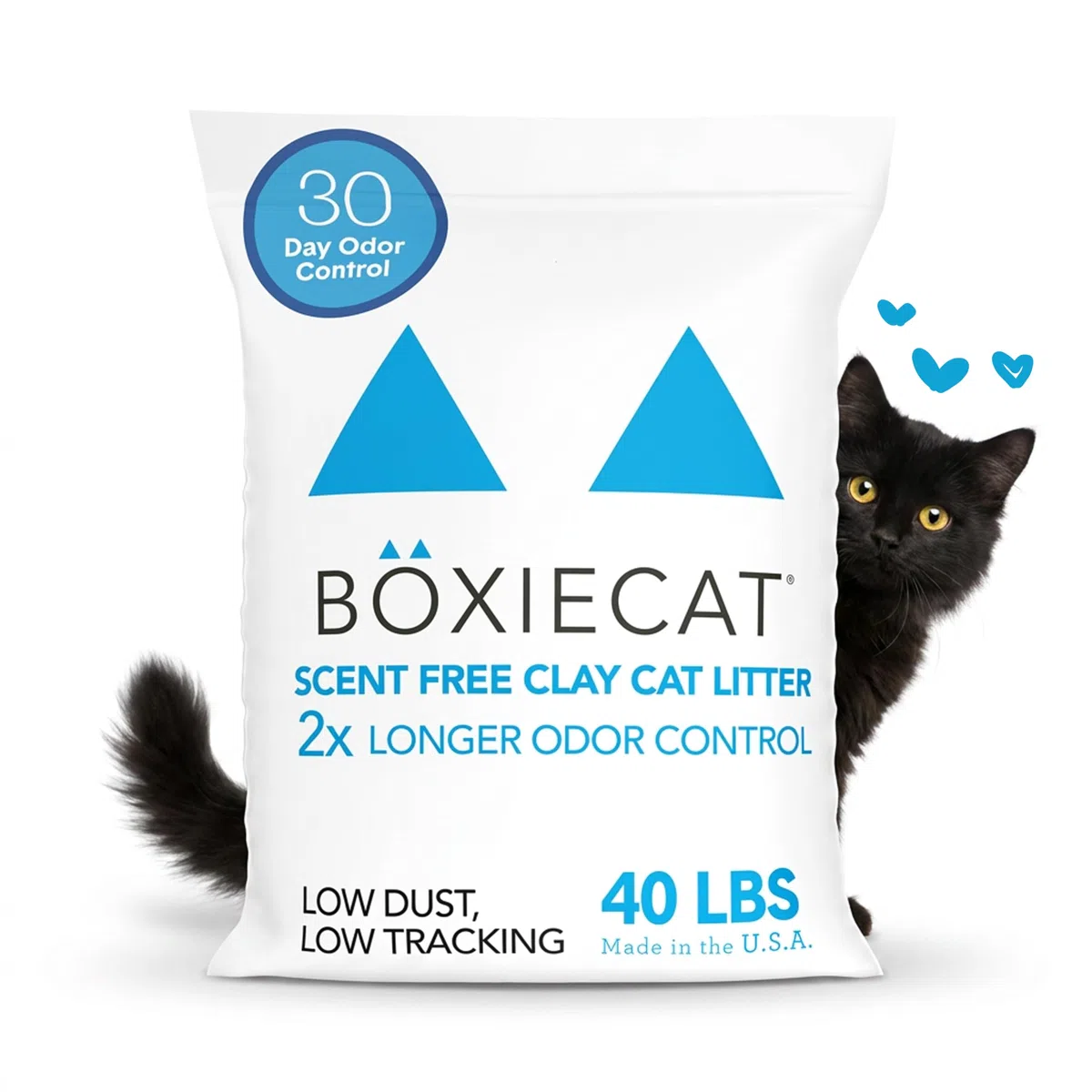 Boxiecat Premium klumpendes Katzenstreu, parfümfrei, Tonformel, Ultra-saubere Katzentoilette, länger anhaltende Geruchskontrolle, hartes Klumpstreu, 99,9% staubfrei