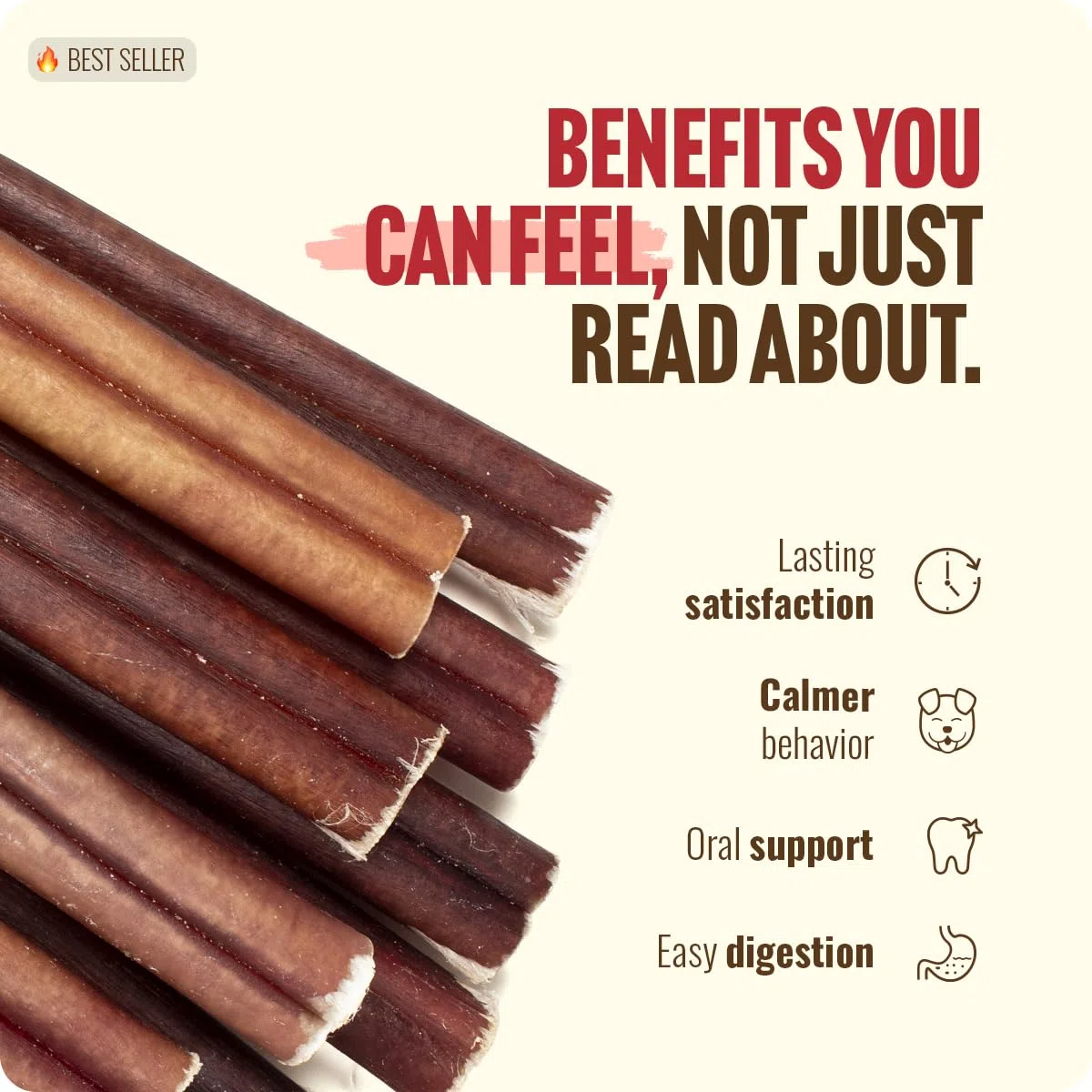 Natural Farm Pet Bully Sticks Natürliches Rindfleisch Hund Leckerlis - geruchlos, Getreidefrei - voll verdaulich Kauen für kleine, mittelgroße und große Rassen, 6-Inch Bully Sticks (25 Pack)