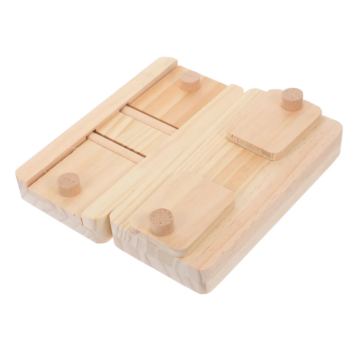 HANABASS 10stücke Interaktives Holzspielzeug Für Hamster Futterversteck Snack Tray Fördert Spiel Und Bewegung Für Kleintiere Natürliche Holzmaterialien Für Futterversteck