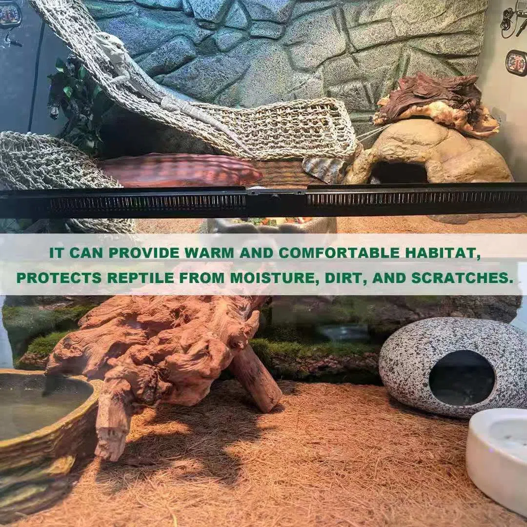 Tortoise Bedding Reptilien-Teppich, natürliche Kokosfaser-Matte, 91.4x45.7 cm, Teppich für Bartdrachen, 2 Stück, Terrarium-Teppich, Terrarium-Auskleidung für Haustiere, Eidechse, Leguana, Schildkröte