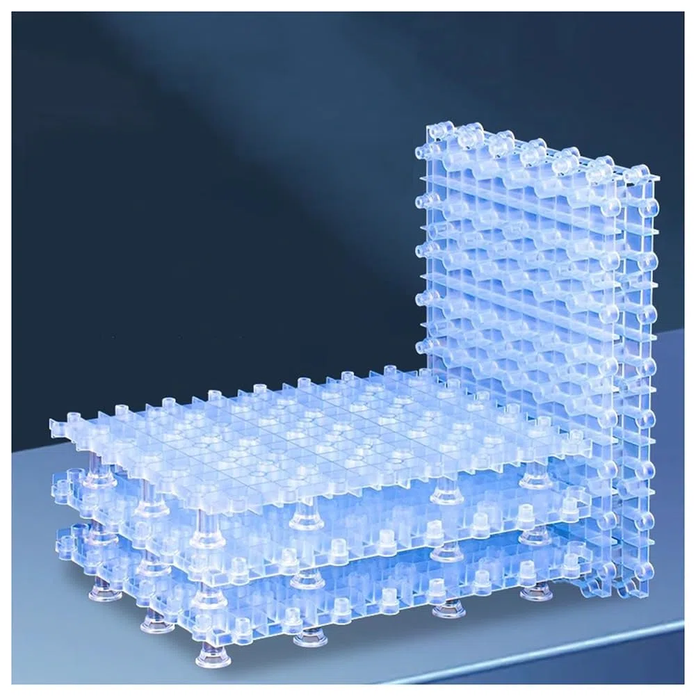 Aquariumfilter - Trennwandfilter für Aquarienböden mit Halterung, transparentes Kunststoffgitter, zur Trennung von Fischbecken, Bodenfiltration und für DIY-Aquascaping (transparent - 10 Stü